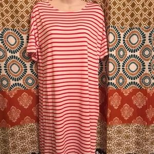 Red stripes dress